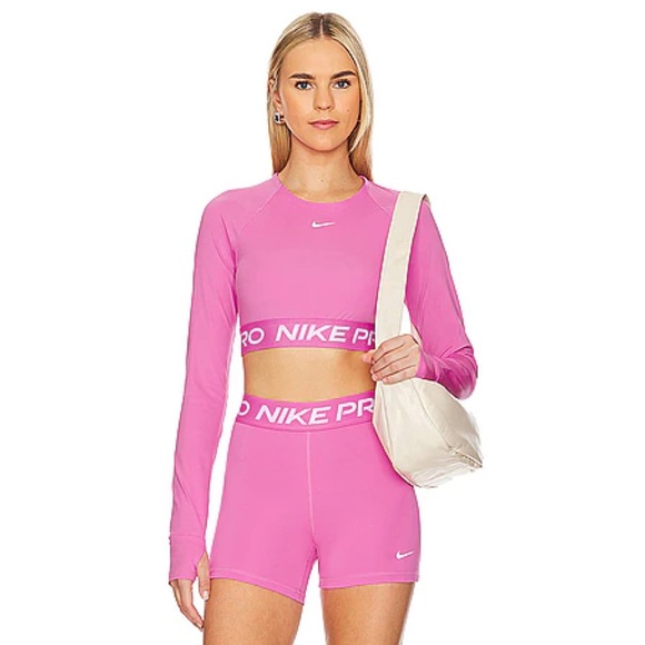 Nike Tops - 🚫SOLD🚫 NWOT Nike Pro 360 dri fit long sleeve crop top sz M